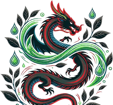Red dragon mark for Dragon Breath, the ginger flavor